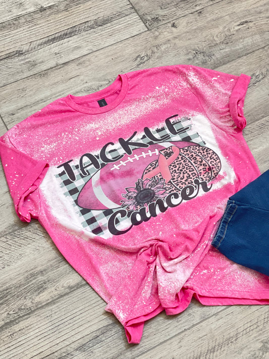 Tackle Cancer Bleached Tee
