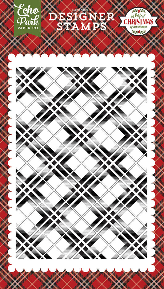 Holiday Plaid A2 Background Stamp-Scrapbook Collection
